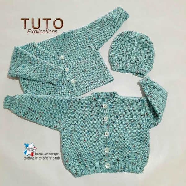 TUTO Tricot Bébé, Tutoriel, Patron Layette Bb à Tricoter Pdf