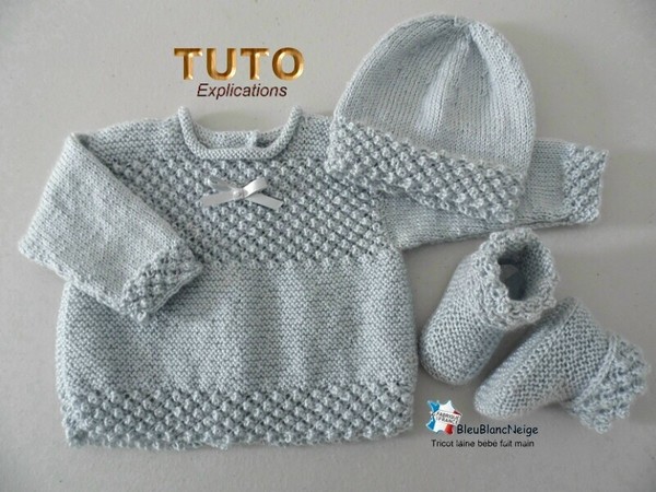 TUTO Tricot Bébé, Tutoriel, Patron Layette Bb à Tricoter Pdf