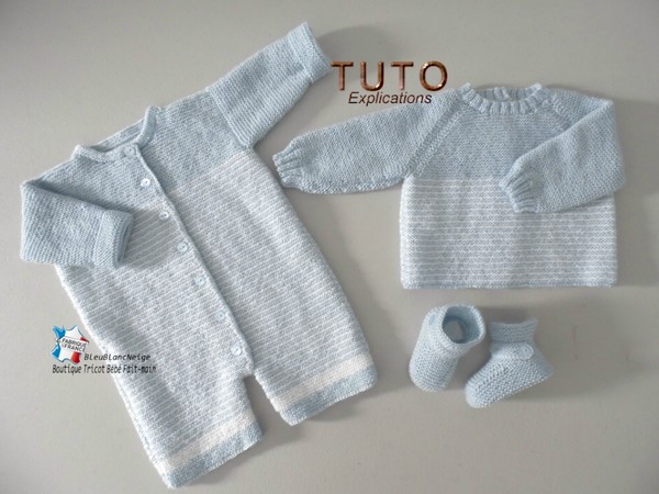 TUTO Tricot Bébé, Tutoriel, Patron Layette à Tricoter Pdf