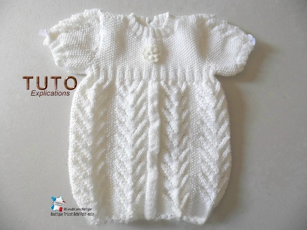 TUTO Tricot Bébé, ROBE, Patron Layette Bb à Tricoter Pdf