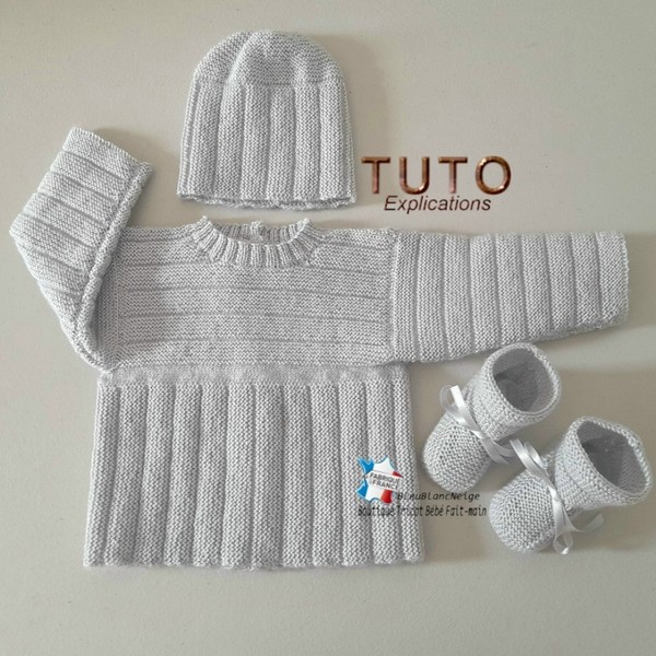 TUTO Tricot Bébé, Tutoriel, Patron Layette Bb à Tricoter Pdf