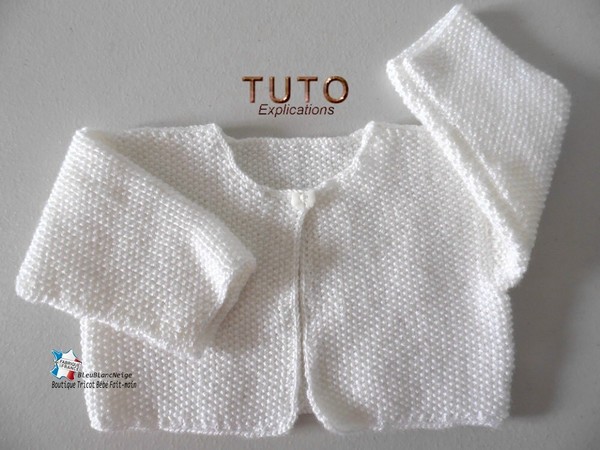 Fiche Tricot Bébé, CARDIGAN Explications Tricot Bb, Tuto