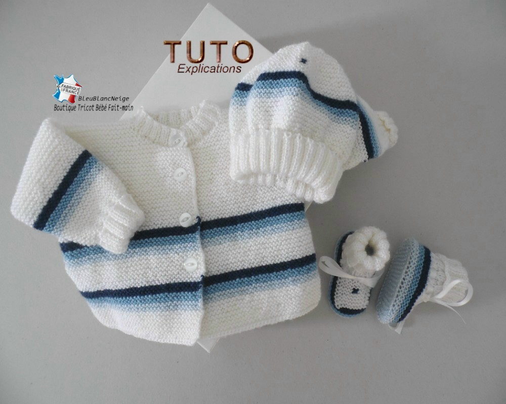 tuto tricot bebe layette bb à tricoter patron en pdf