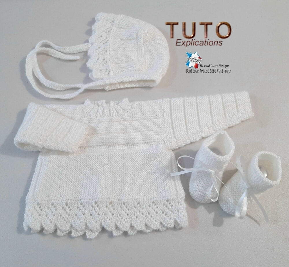 TUTO tricot bébé tutoriel Patron layette bb à tricoter pdf