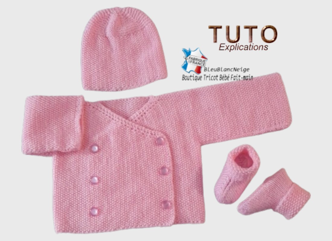 TUTO tricot bébé tutoriel Patron layette bb à tricoter pdf