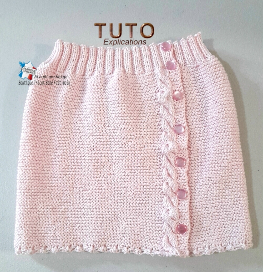 TUTO Tricot Bébé, JUPE Explications En PDF à Tricoter