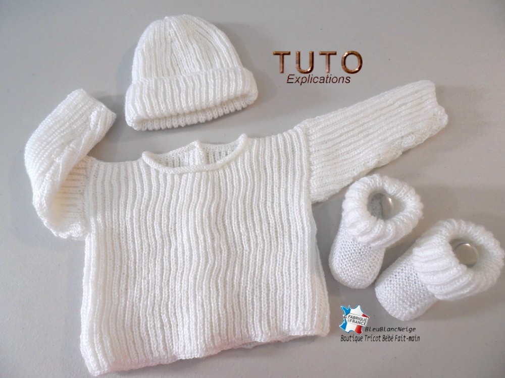 Tuto Tricot Bébé, Tuto Bb, Patron Layette à Tricoter Pdf