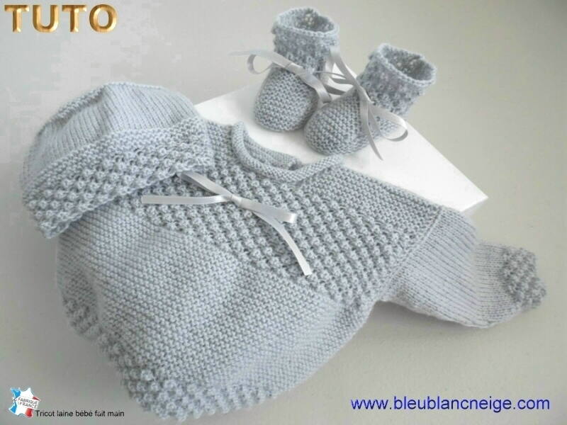 FICHE TRICOT BEBE à télécharger layette BB tuto avec photo